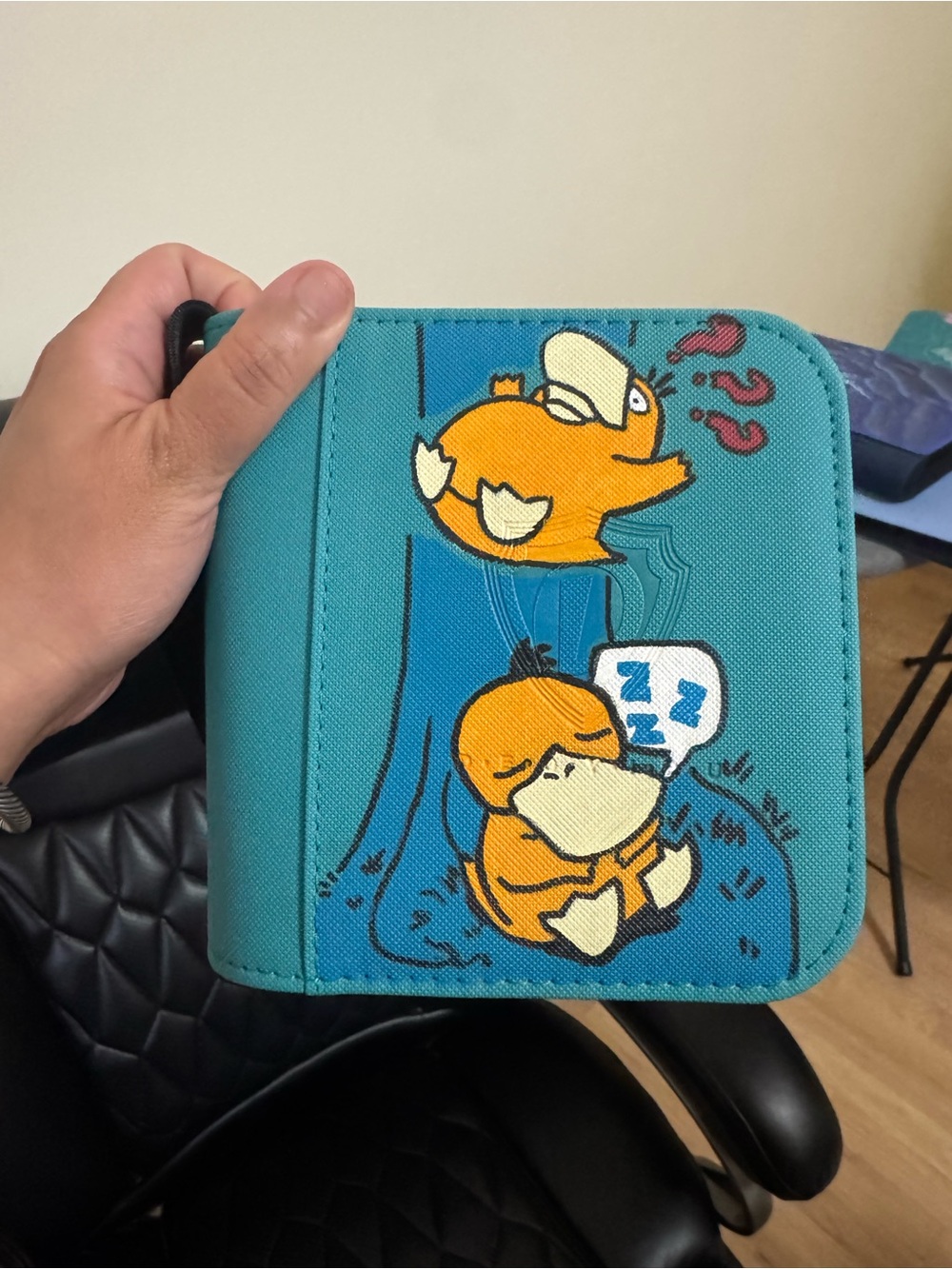 Hand Painted Psyduck 1Pocket Top Loader Binder